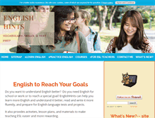 Tablet Screenshot of englishhints.com